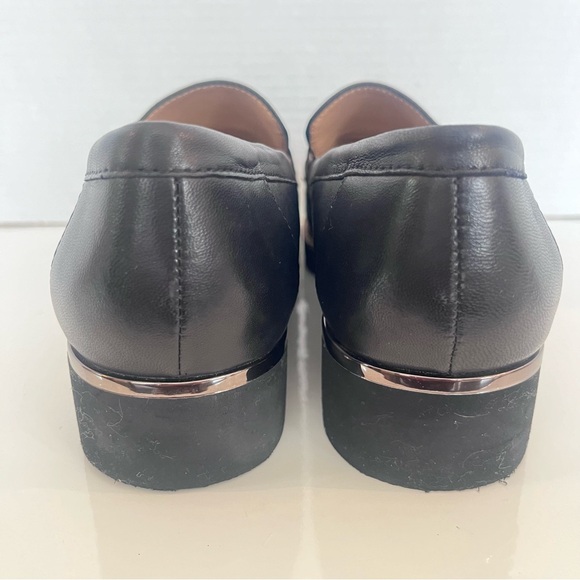 Franco Sarto Carolynn Platform Lug black leather tassel loafers size 8.5 M - Picture 8 of 12